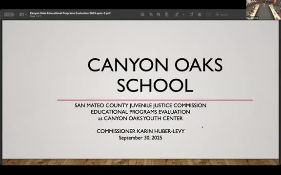 Commission praises Canyon Oaks educational program, approves evaluation with recommendations
