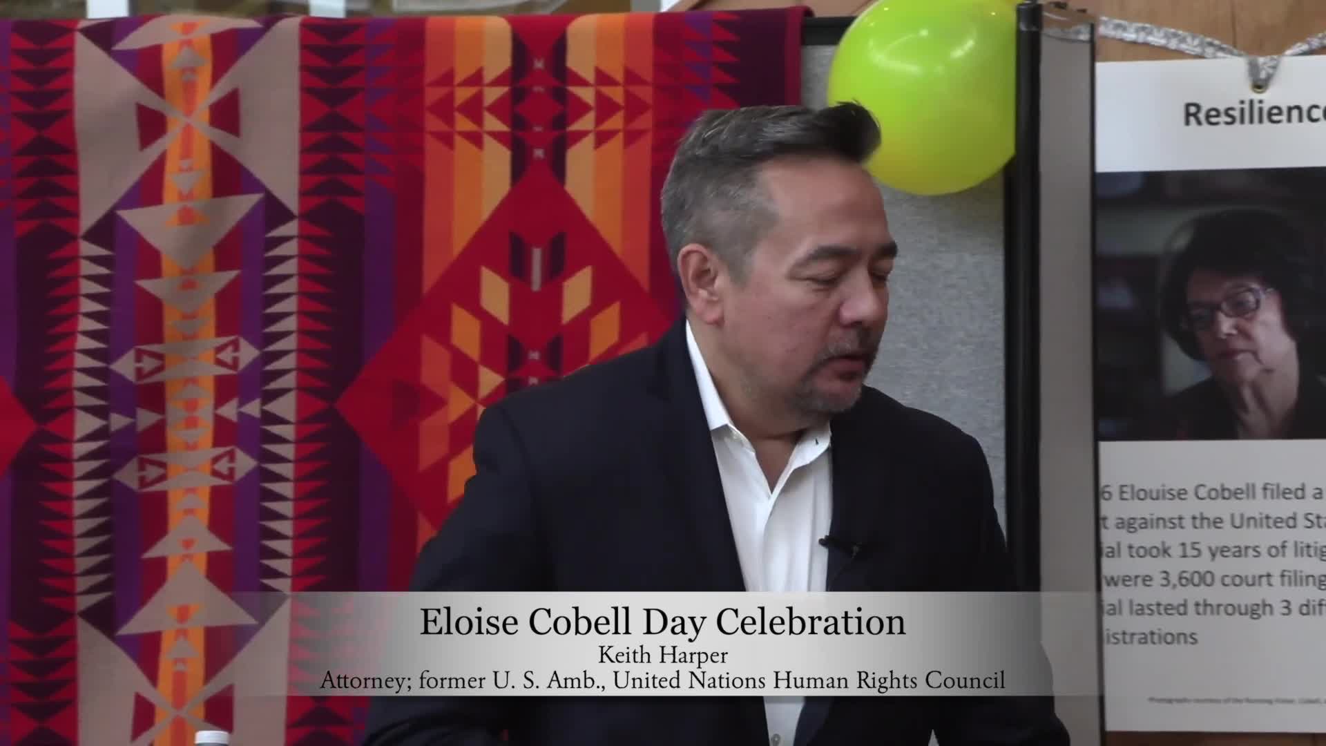 Keith Harper recounts Cobell trust litigation, calling it 'a trust is a trust'