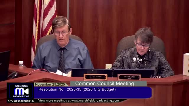 Marshfield council adopts 2026 budget, moves $21,300 for airport terminal removal