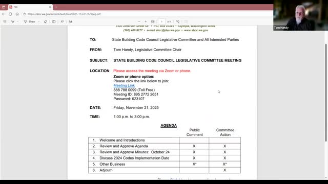 SBCC legislative committee weighs delaying 2024 code implementation, seeks legislative remedy