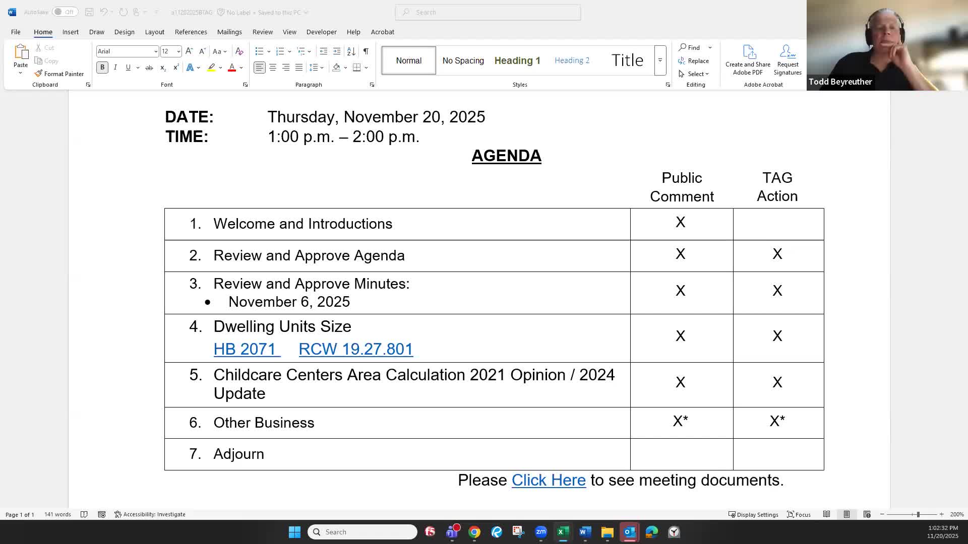 Building Code TAG begins work to define smaller dwelling units; opens public solicitation