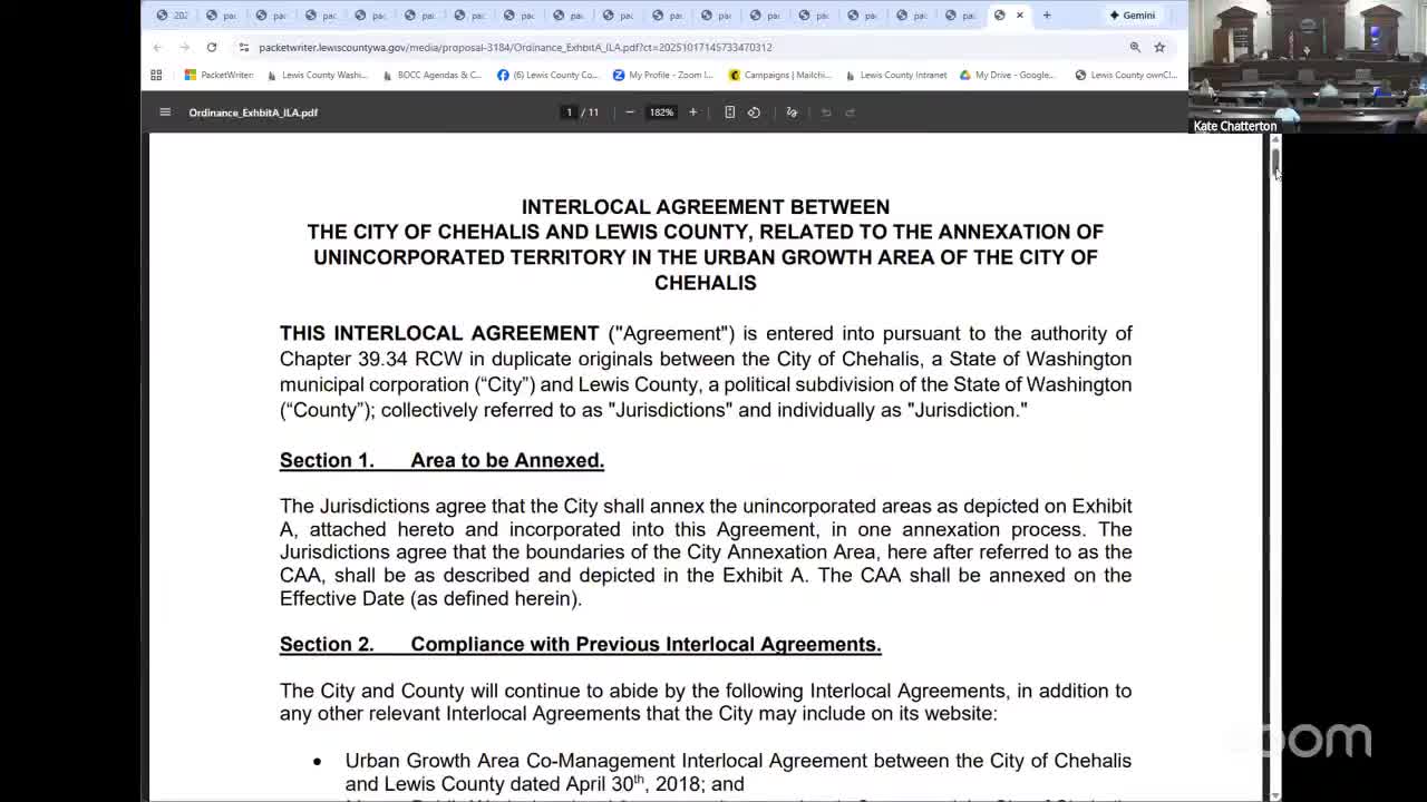 Lewis County pauses Chehalis annexation hearing after hours of testimony over fire, water and legal concerns