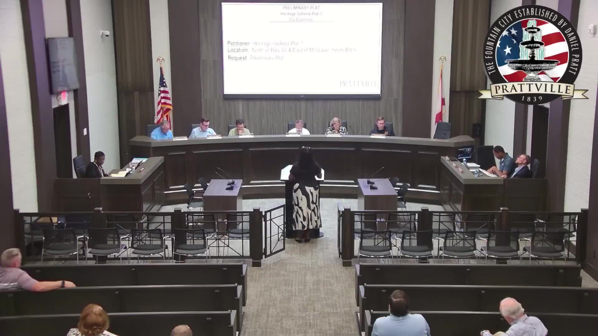Prattville planning commission approves Heritage Galleria Plat 1, conditions approval on notarized building-orientation guarantee