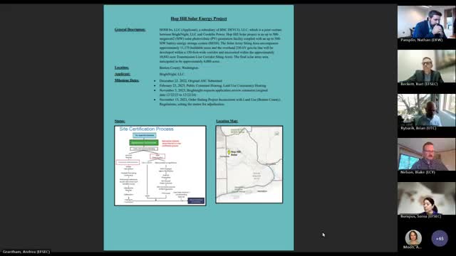 FSEC extends Hop Hill solar review to Dec. 22, 2026 and asks staff to assess acreage change