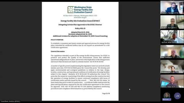 FSEC amends Policy 16-01 to delegate certain plan approvals to director, adds transparency steps