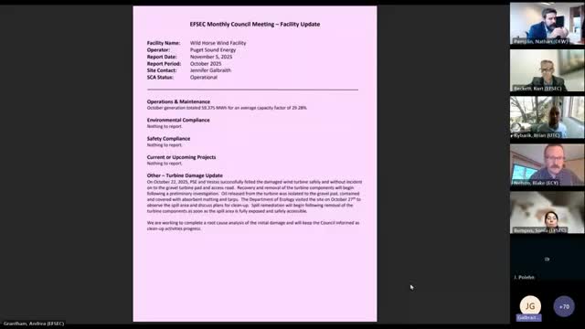 Wild Horse turbine collapse contained; cleanup underway, FSEC told