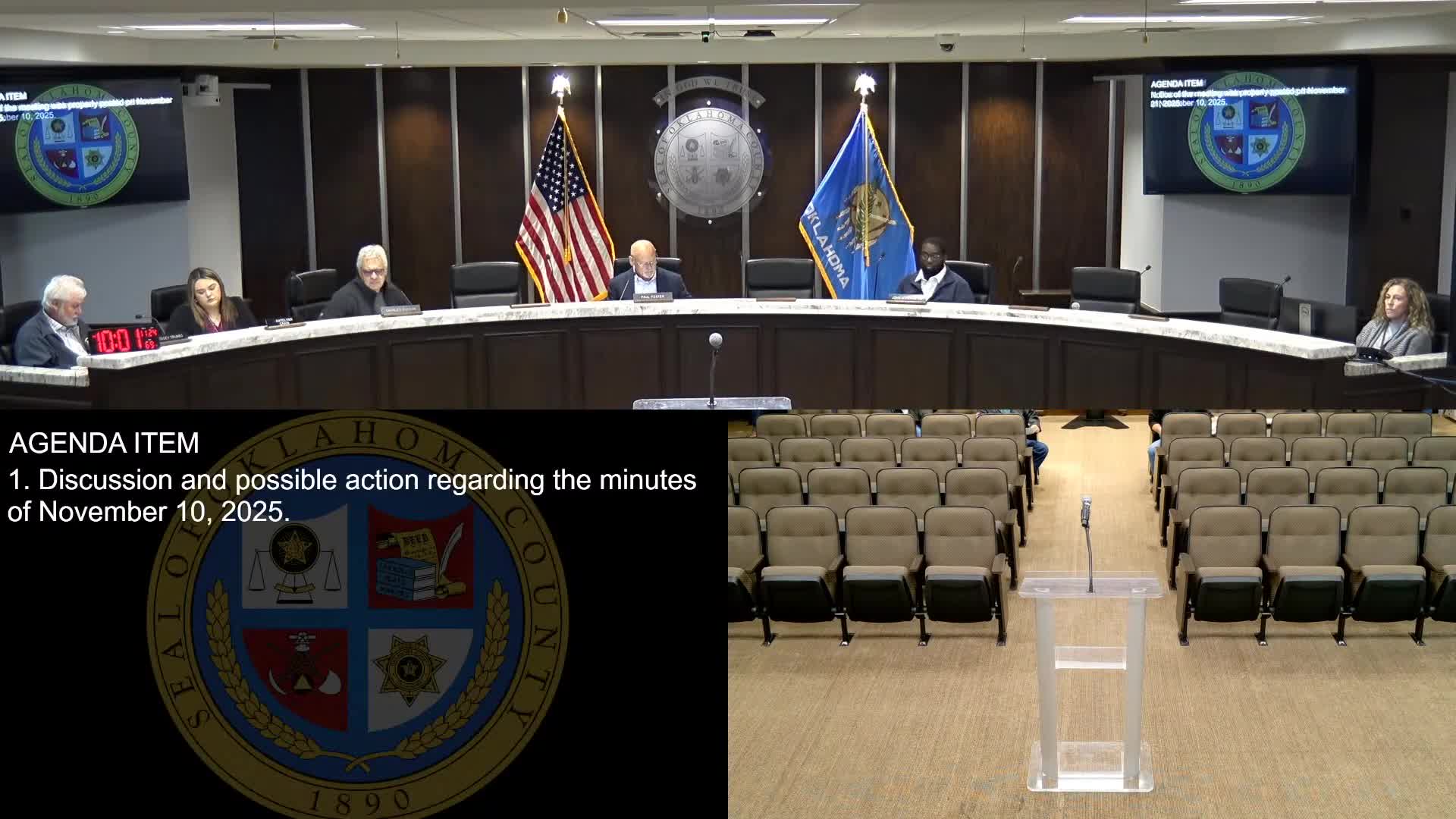 Votes at a glance: Oklahoma County infrastructure and PBA sessions approved minutes and received ARPA reports