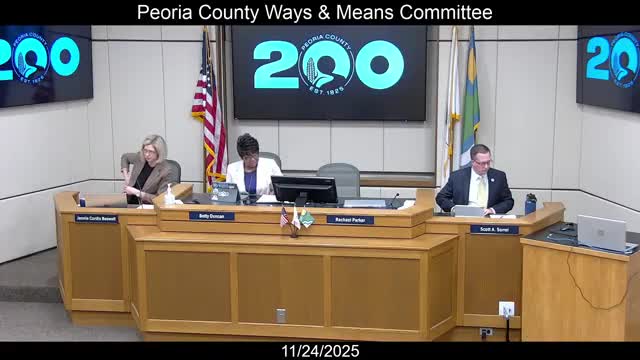 Peoria County Ways and Means committee approves minutes and a delinquent-taxes resolution