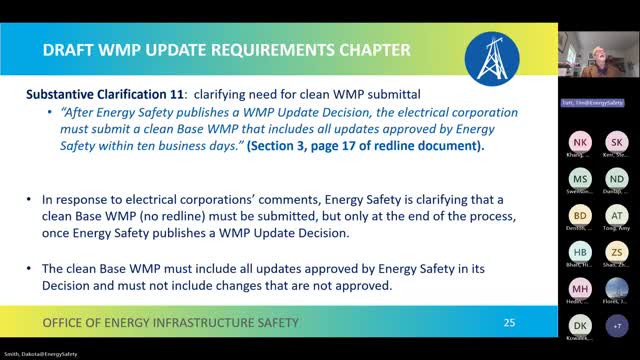 Office of Energy Infrastructure Safety previews second draft of WMP update requirements, sets comment deadline