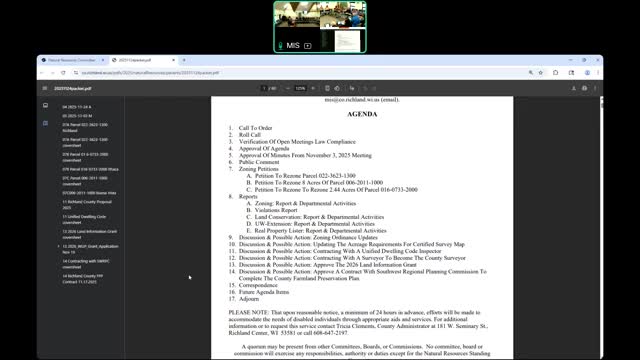 County authorizes Southwest Regional Planning to update farmland preservation plan with state grant match