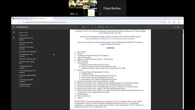 Natural Resources Committee approves three small parcel rezonings