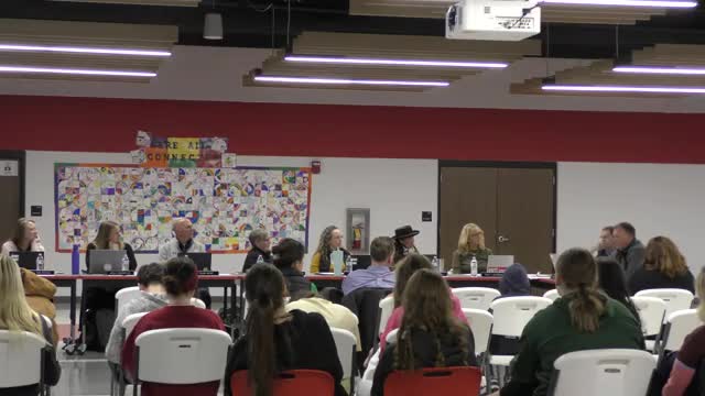 Meeting includes extended personal reflection thanking staff and family as speaker steps away