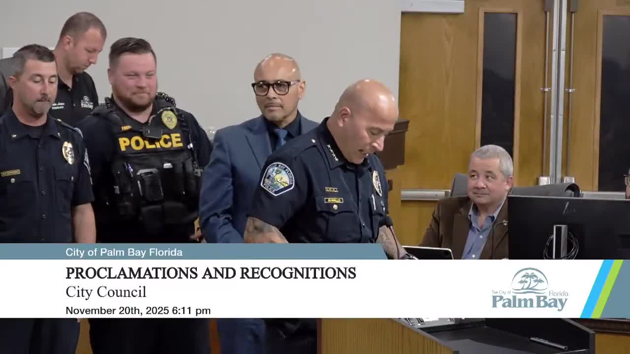 Palm Bay Police receive second 'Excelsior' reaccreditation; council honors wellness initiative