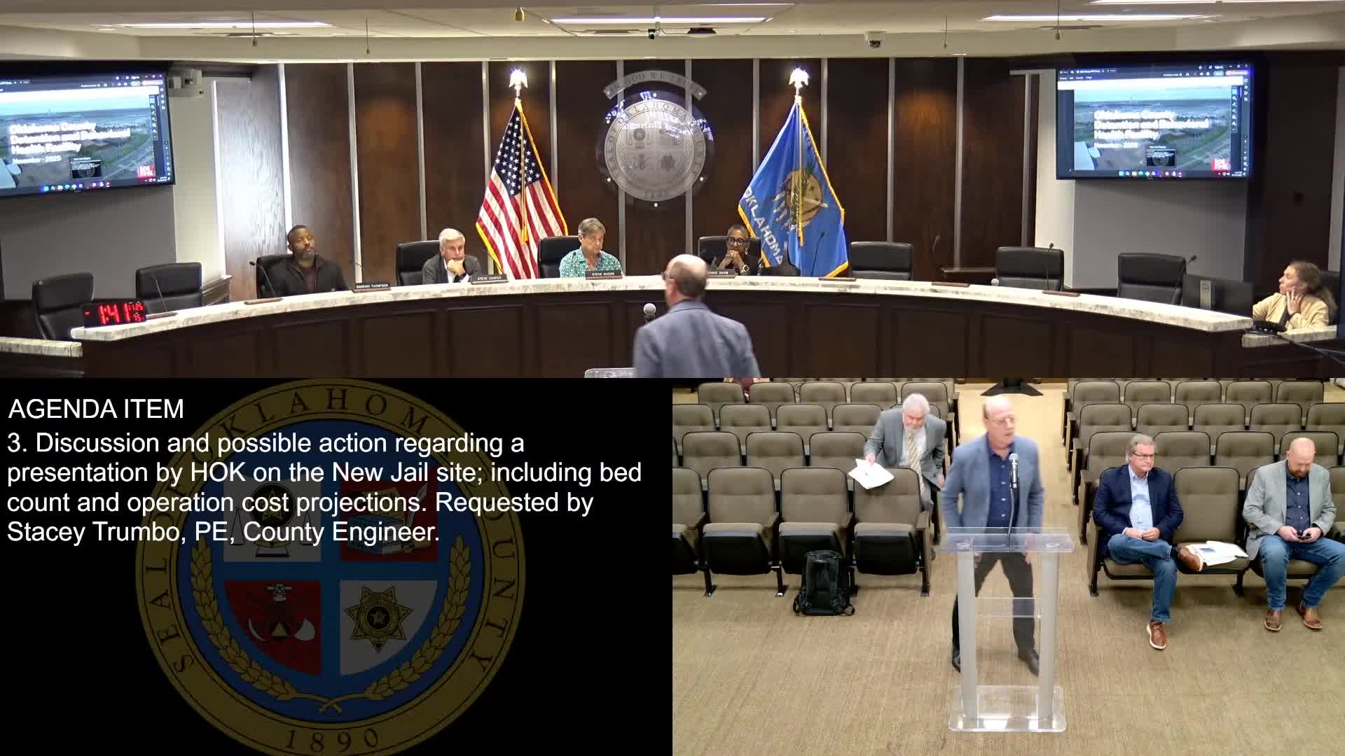 Oklahoma County panel reviews jail build plans, HOK urges larger capacity and flags operating-cost gap