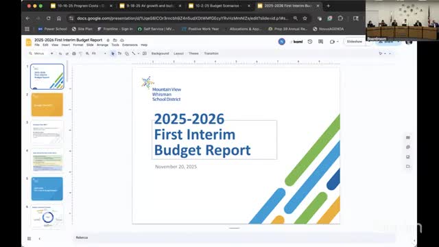 Board approves first interim budget and directs staff to plan ~ $9 million in ongoing reductions