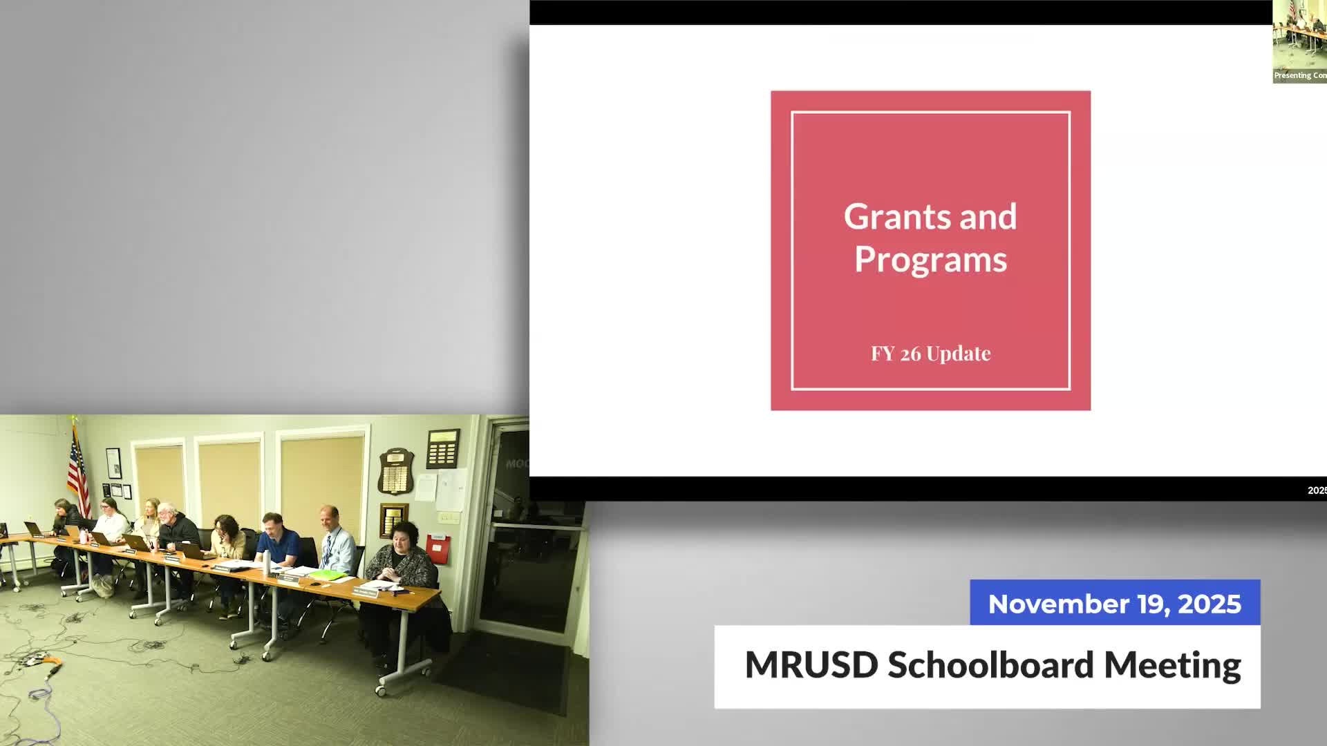 Maple Run board debates covering an expected $400K'$500K federal grant shortfall; asks administration to model options