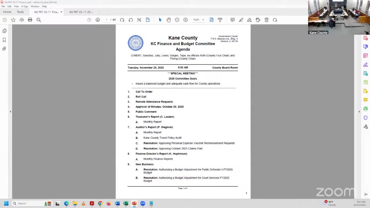 Public commenters press Kane County treasurer on partisan supplemental packet, travel reimbursements