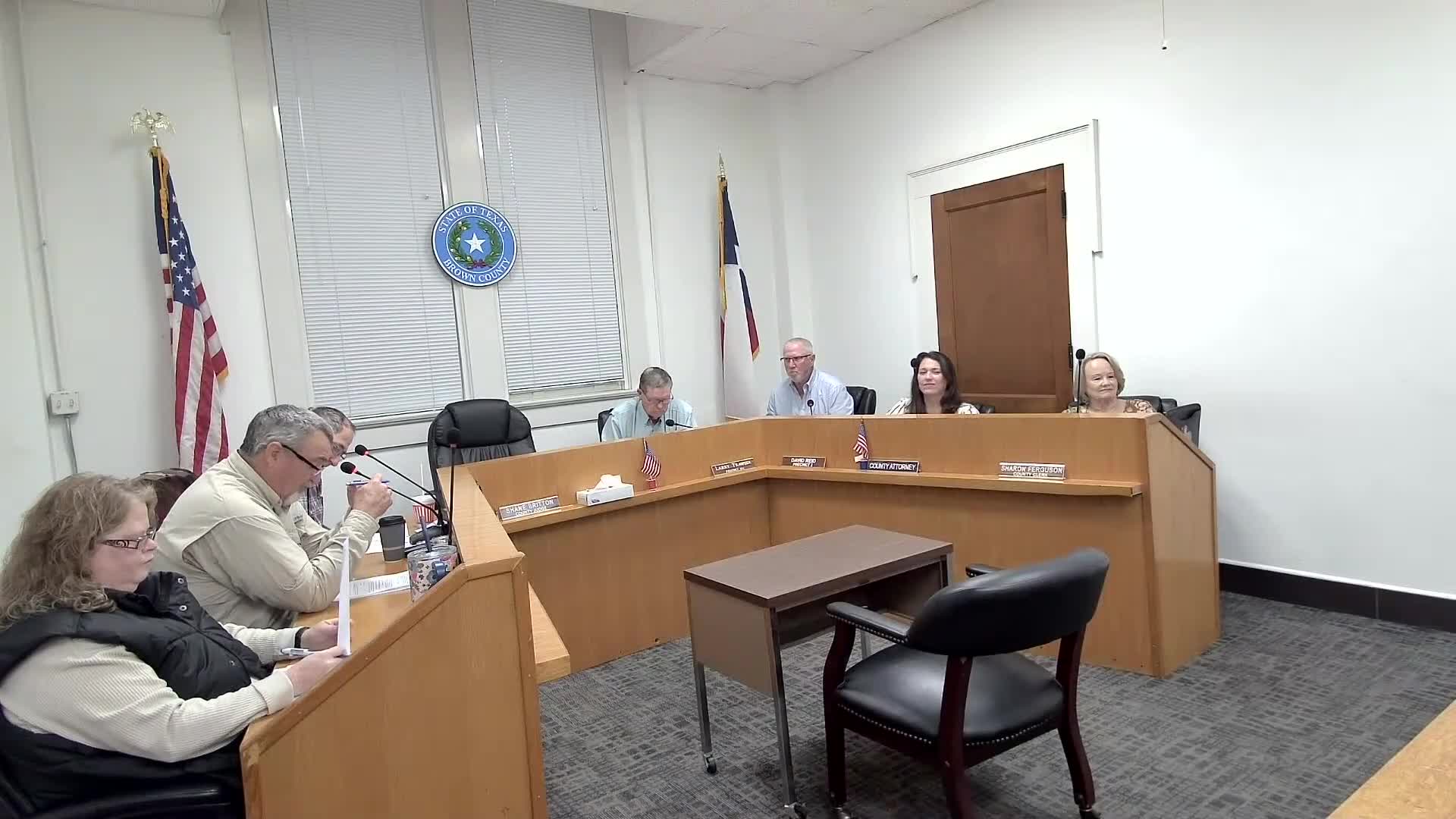 Brown County commission accepts resignation, appoints David Bechtold as treasurer; approves $57,001.90 payroll shift and one-week burn-ban change