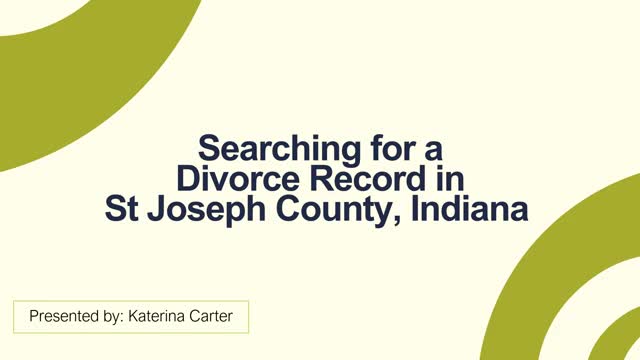 How to search divorce records in St. Joseph County