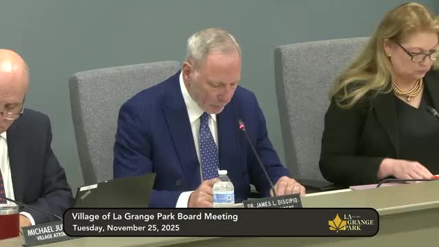 Votes at a glance: La Grange Park board approves consent agenda, contracts, procurement and levy ordinances