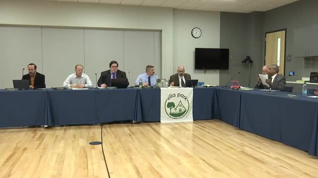 Villa Park holds public hearing on draft 2026 budget; staff says reserves cover projected shortfall