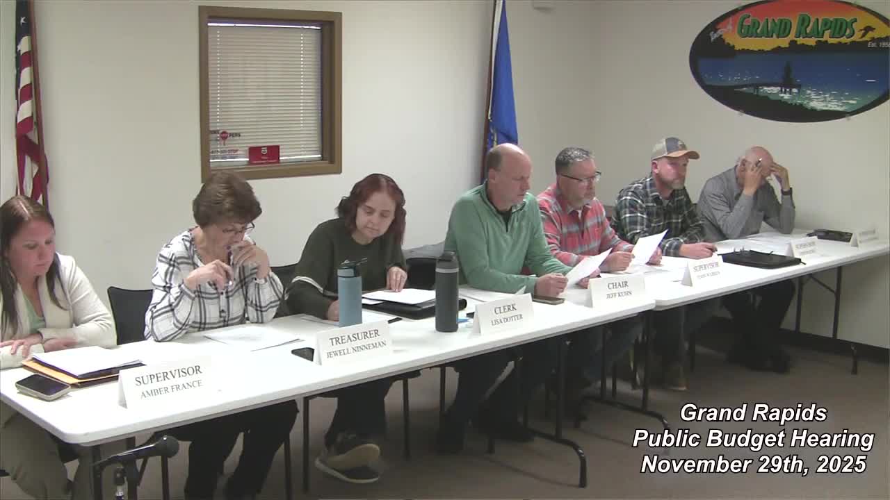 Grand Rapids electors set town tax rate at $2.80 per $1,000 after budget hearing