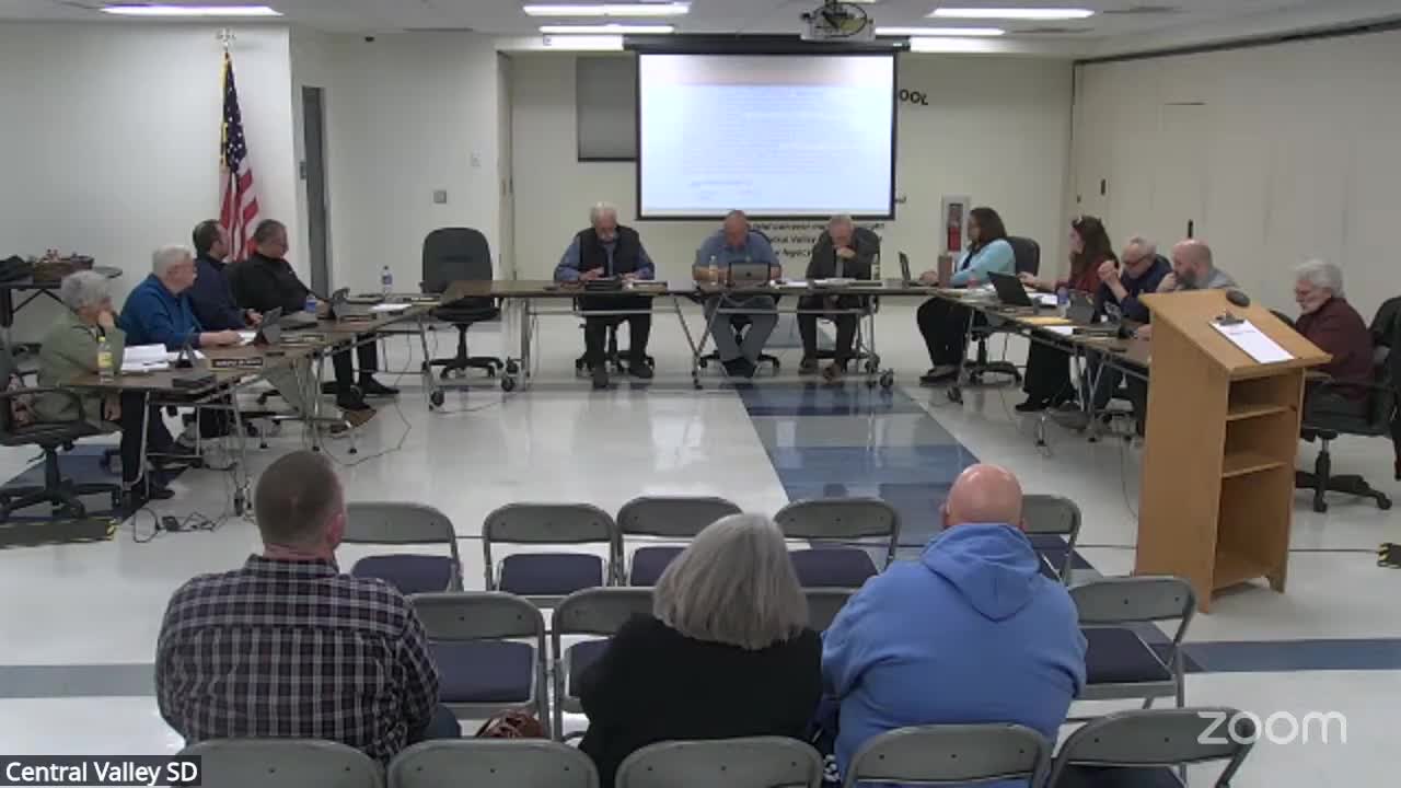 Central Valley School District board rejects IU debt resolution, approves other routine measures