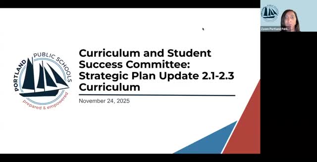 Portland Public Schools committee reports early gains in ELA rollout, outlines math pilot plans