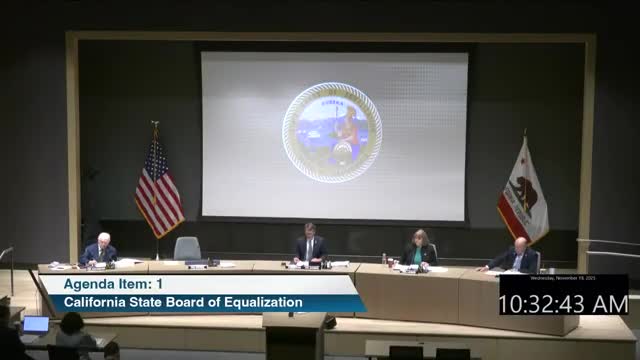 Votes at a glance: Board of Equalization actions, Nov. 19