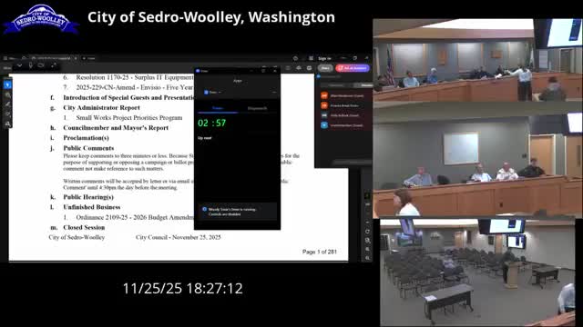Residents press Sedro-Woolley council on transit representation, rail trespass and a severe rat infestation