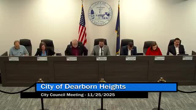Votes at a glance: key actions taken by Dearborn Heights City Council on Nov. 25, 2025