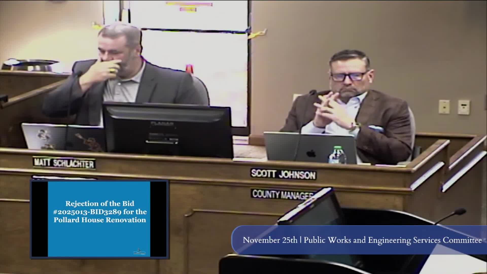 County rejects Pollard House bids and approves roofing retrofit for CARES building