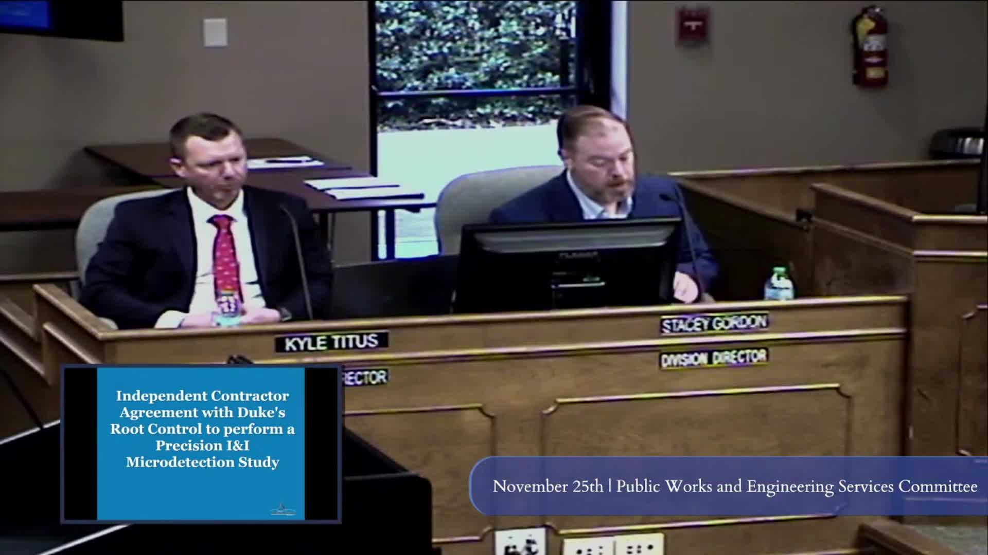 County approves inflow/infiltration study contract and emergency valve purchases to keep waterline cleaning on schedule