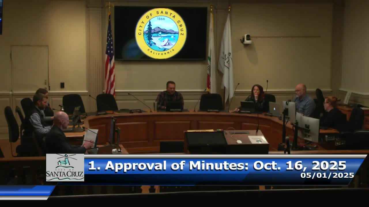 Planning commission approves coastal permit to make street‑sweeping parking restrictions permanent in Natural Bridges area