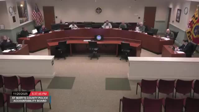 St. Mary's County PAB approves annual report and adopts tentative 2026 meeting calendar
