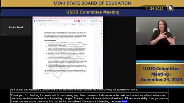 USDB funding debate: committee urges study of a USDB‑specific weighted WPU and delays October census inclusion