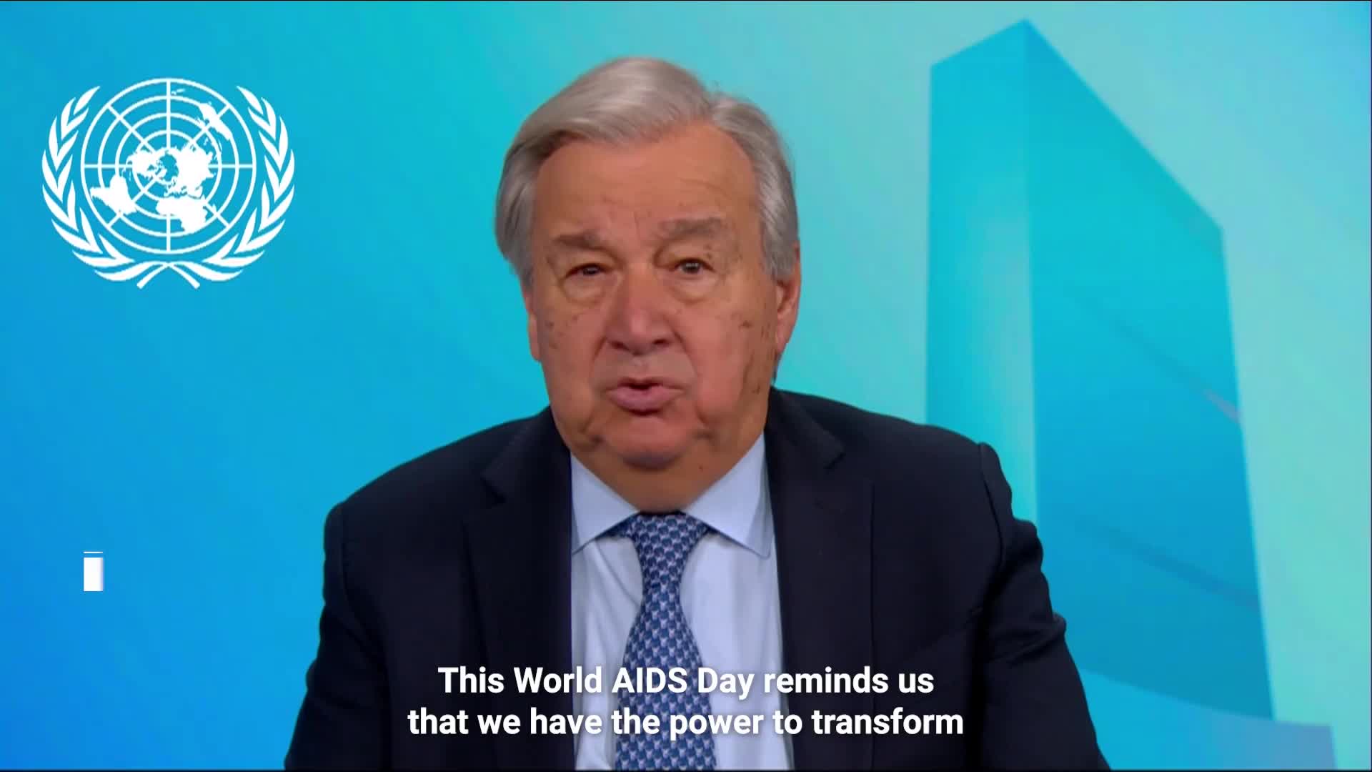 Unidentified speaker urges renewed investment to end AIDS by 2030 on World AIDS Day