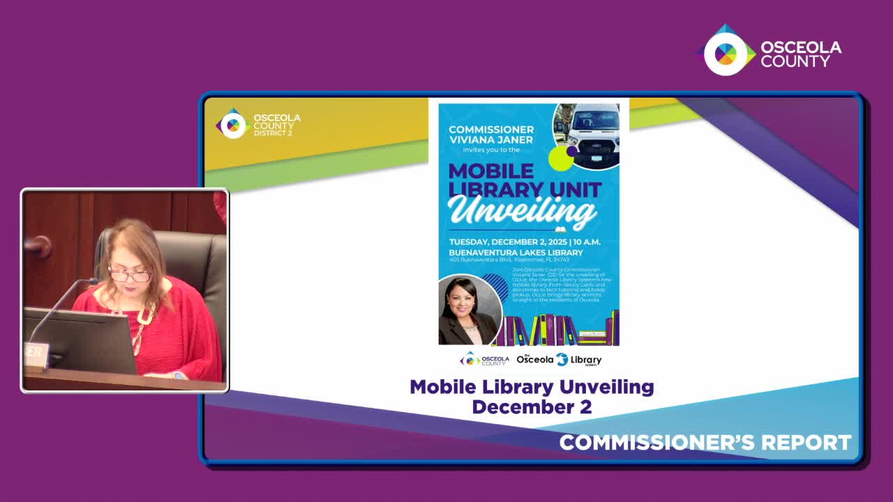 Osceola County elects Arrington chair and Grieve vice chair; honors employees and community group