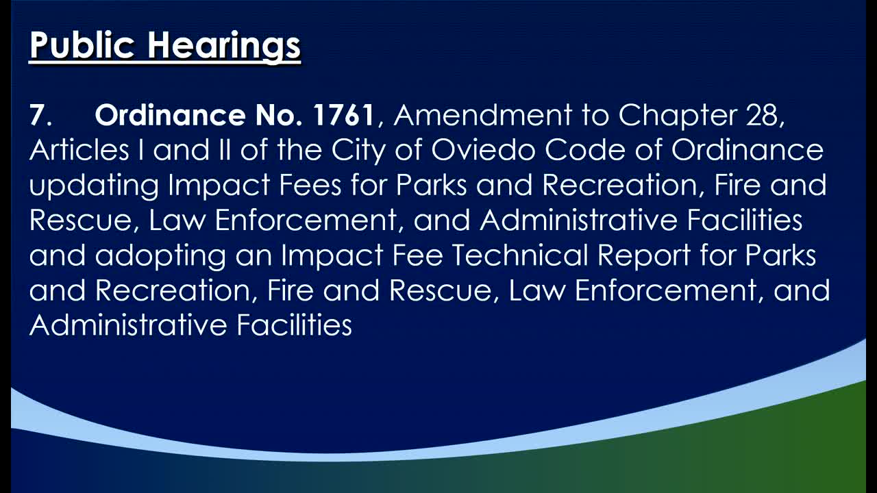 Oviedo council adopts updated impact-fee ordinance, phases increases over four years