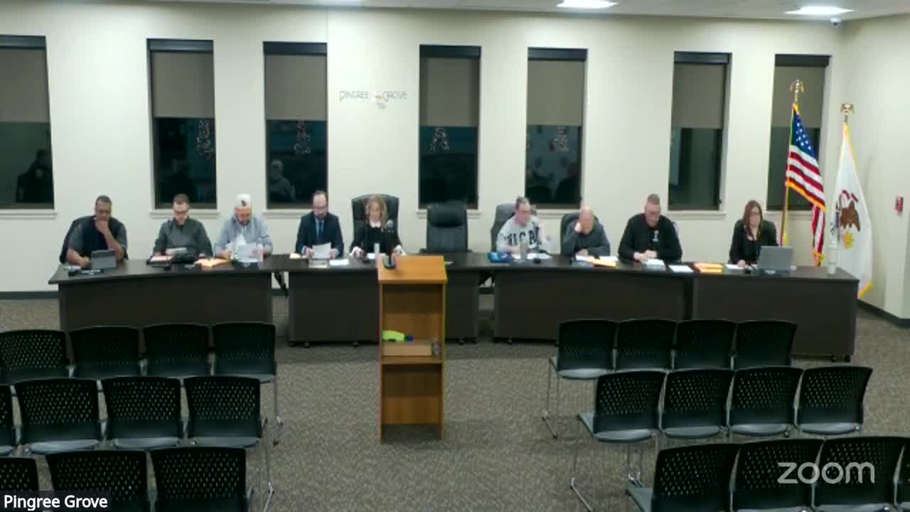 Pingree Grove board approves consent agenda including 2025 tax‑levy ordinances and bond abatement