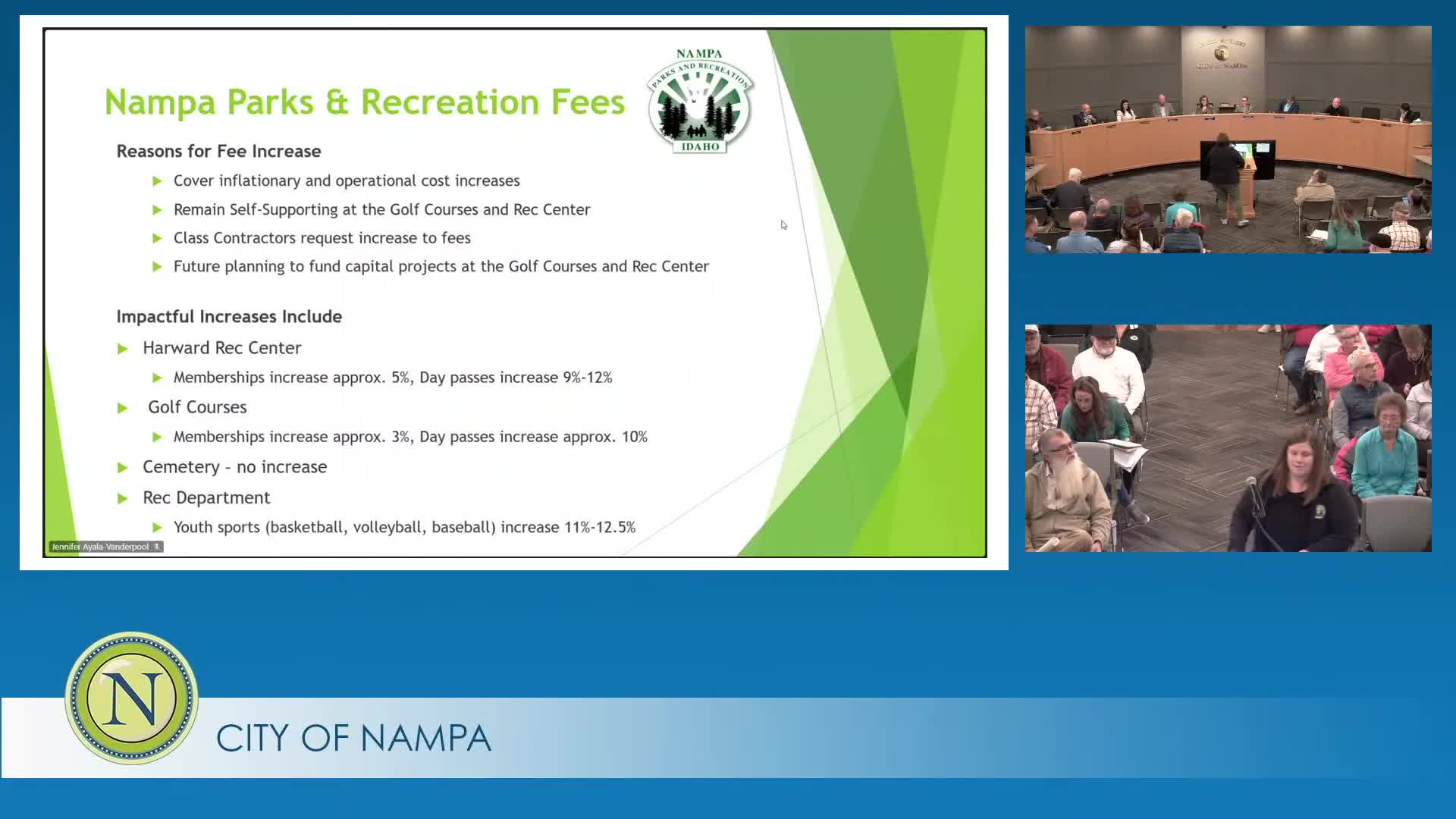 Nampa council approves parks and golf fee increases but eases senior pass hikes