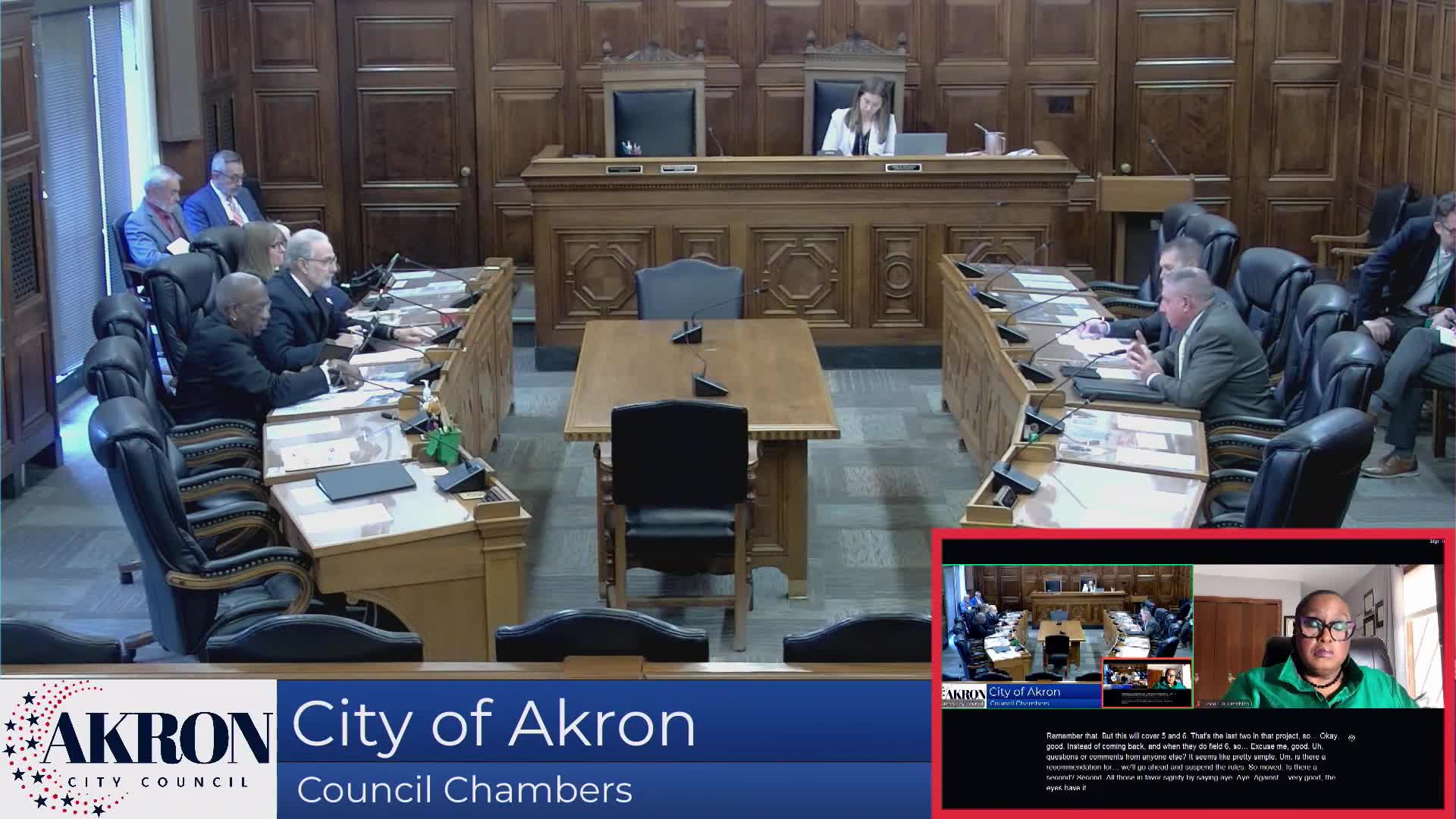 Director gives snow/leaf collection update; Rules Committee time announced