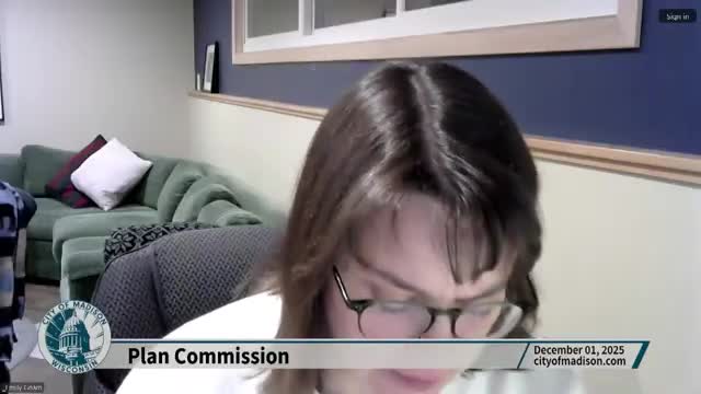 Plan commission forwards rezoning and approvals for 5‑story, 42‑unit building at 501 N. Whitney Way