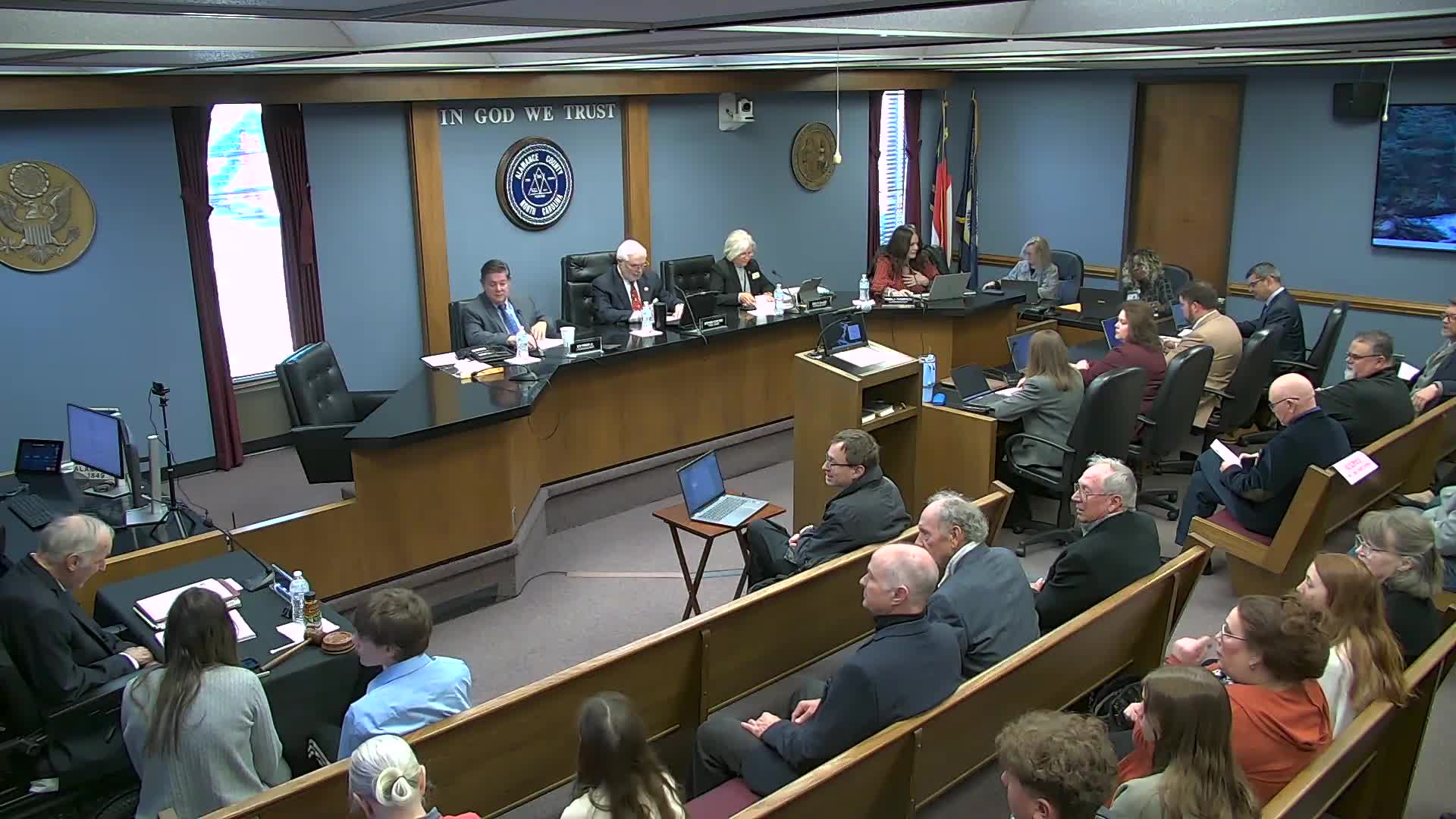 Alamance County elects Kelly Allen chair, Steve Carter vice chair; board adopts 2026 meeting schedule and FY 26–27 budget calendar