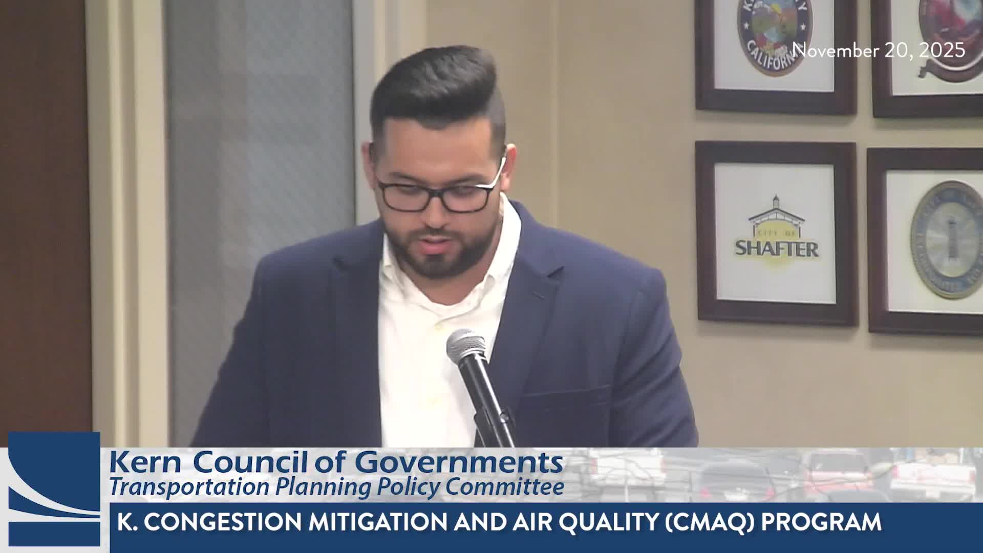 Kern COG board adds local-road projects to CMAQ contingency list, treats Wasco project as rankable