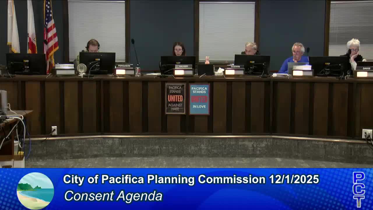 Pacifica planning commission approves Calera Terrace single‑family home with geotechnical and stormwater conditions