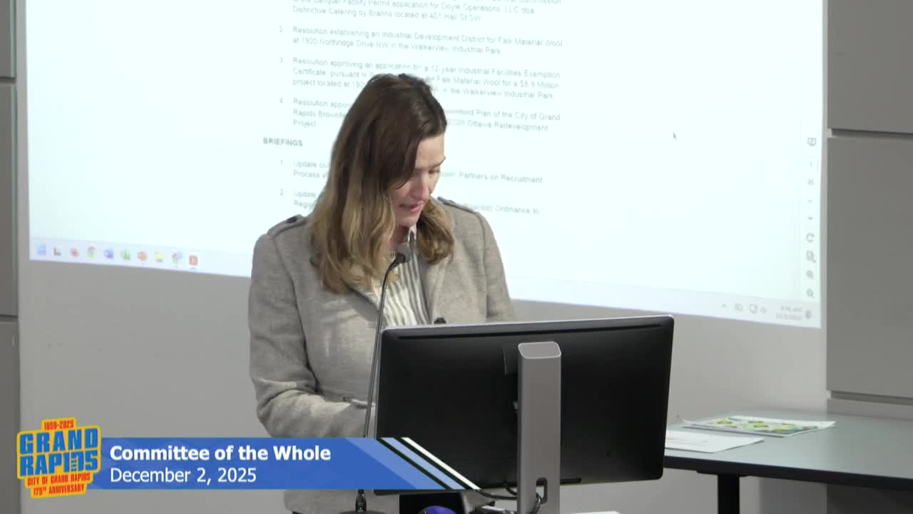 Commission establishes industrial district and approves facilities-exemption for Falk production facility