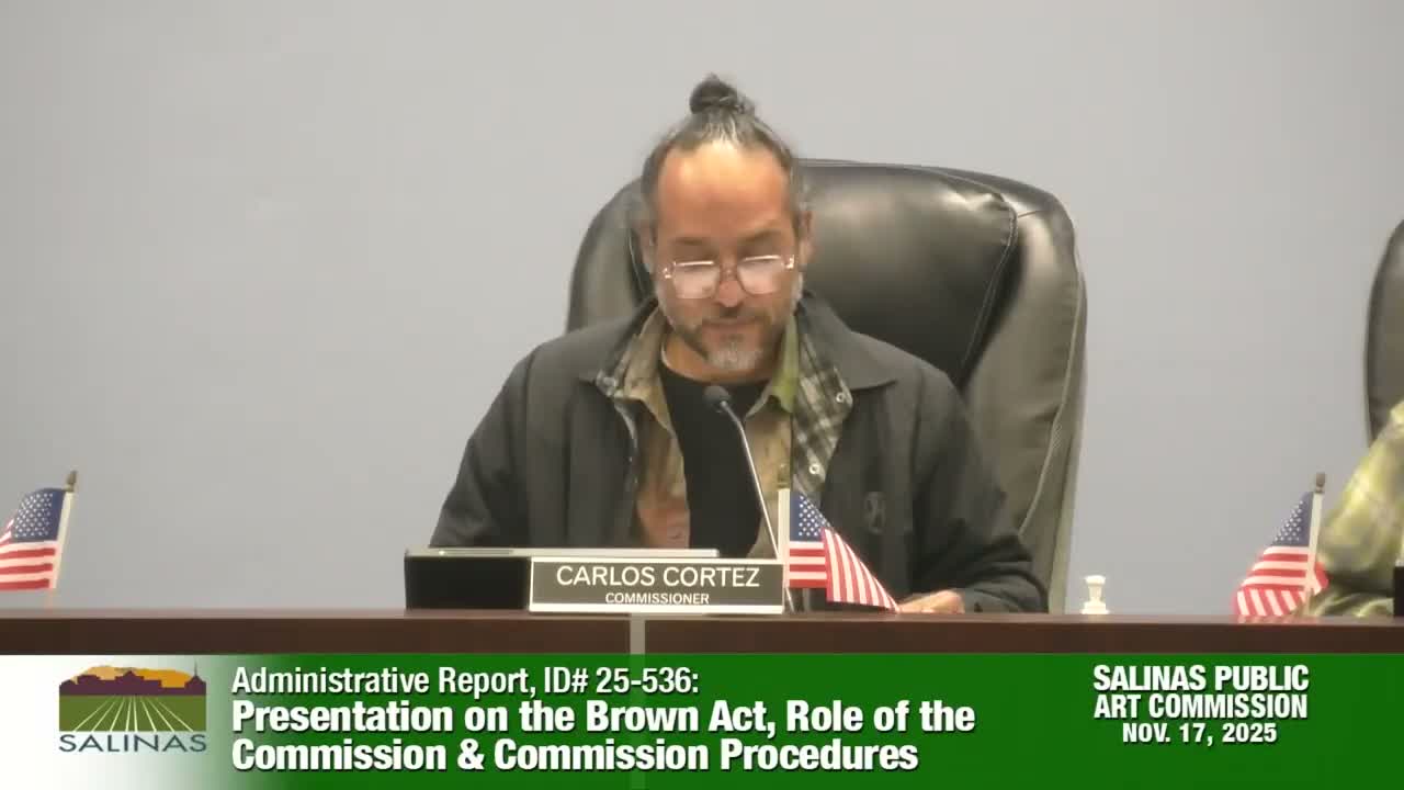 City attorney briefs Salinas Public Art Commission on Brown Act, social media and records rules