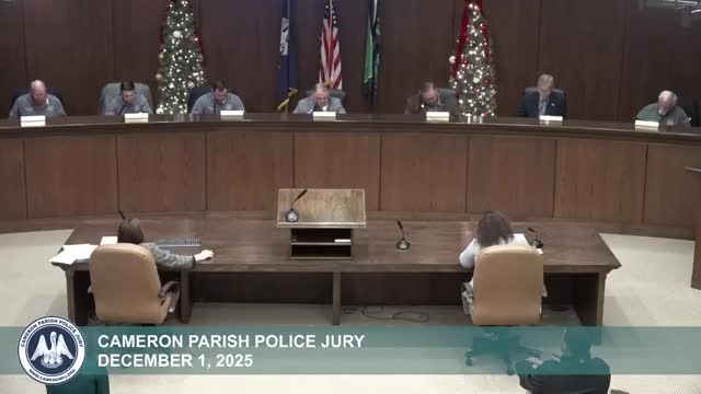 Police jury approves additional contract time for North Cameron EOC projects amid concerns over liquidated damages