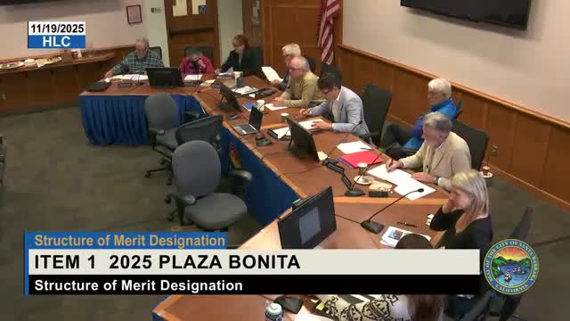 Historic Landmarks Commission designates 2025 Plaza Bonita a structure of merit